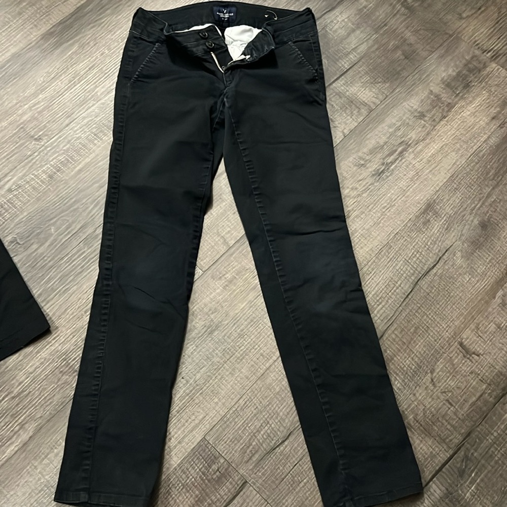 American eagle black pant size 00 short skinny